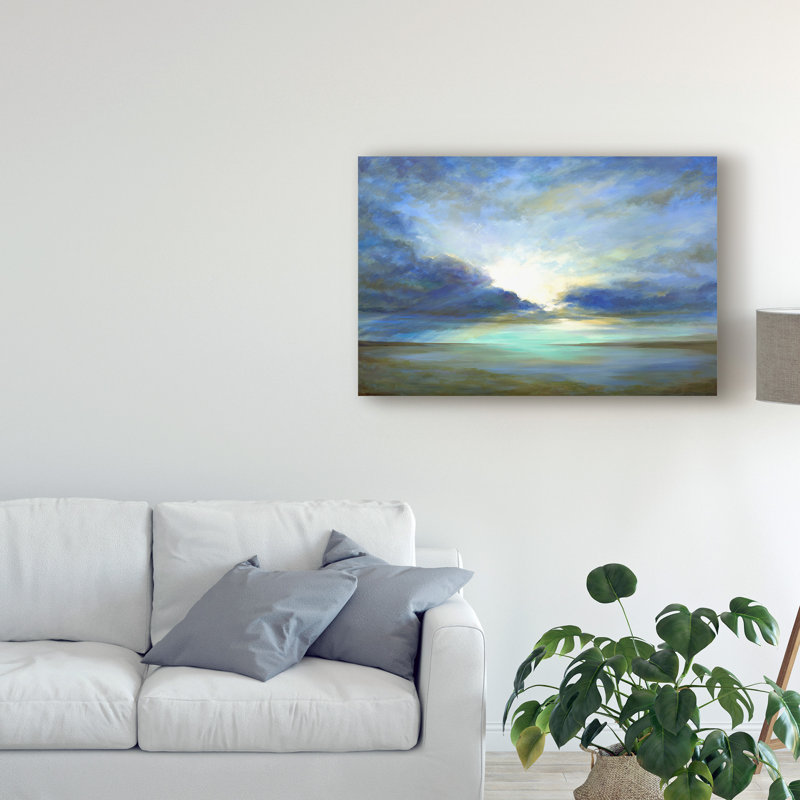 « sky light », reproduction de peinture à l’acrylique sur toile tendue, H 12 po x l 19 po x P 2 po