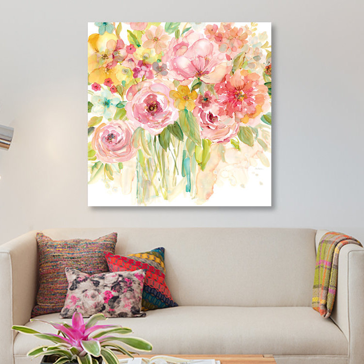 « nature de la joie », impression sur toile, H 18 po x l 18 po x P 1,5 po, Toile tendue, Pas de tapis