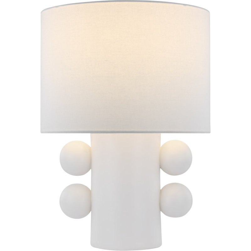 Kelly Wearstler Tiglia Tall Table Lamp, Plaster White, 20.5" H x 14.75" W x 14.75" D