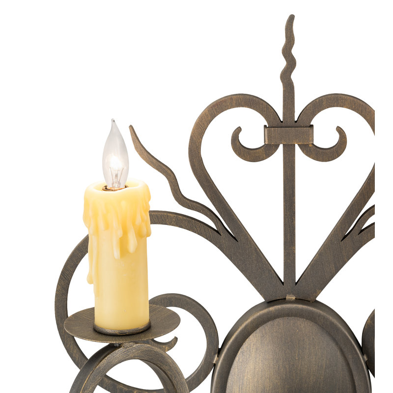 Kenneth Iron Candle Wall Light