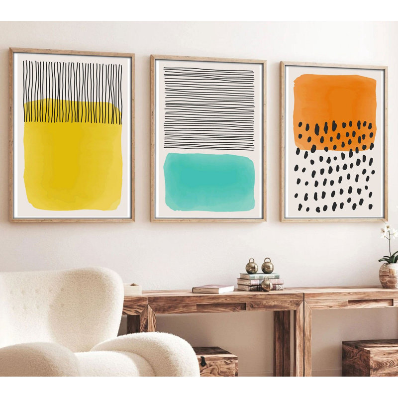 Élégantes peintures décoratives en panneau de fibres à densité moyenne (3 pièces), 8 x 12 pouces chacune | 100% panneau de fibres à densité moyenne avec une épaisseur de 0,1 pouce et 100% des cadres en bois massif avec une épaisseur de 1 pouce | Parfait pour le salon, la chambre à coucher et le bureau