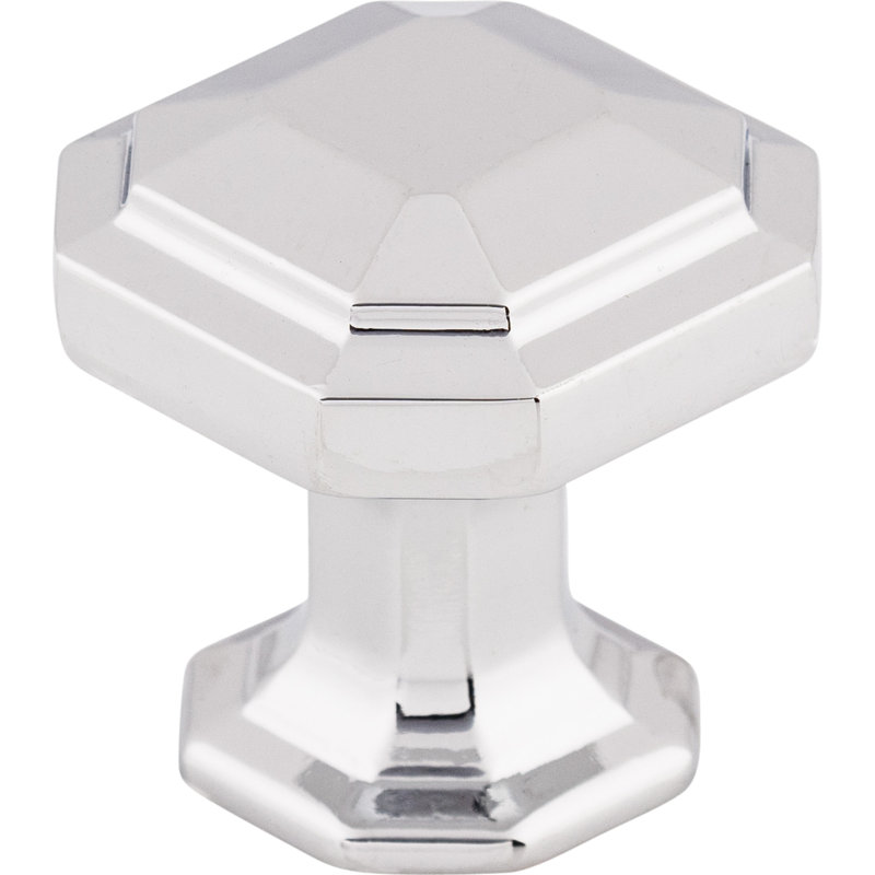 Emerald 1 1/8" Diameter Round Knob, Polished Chrome
