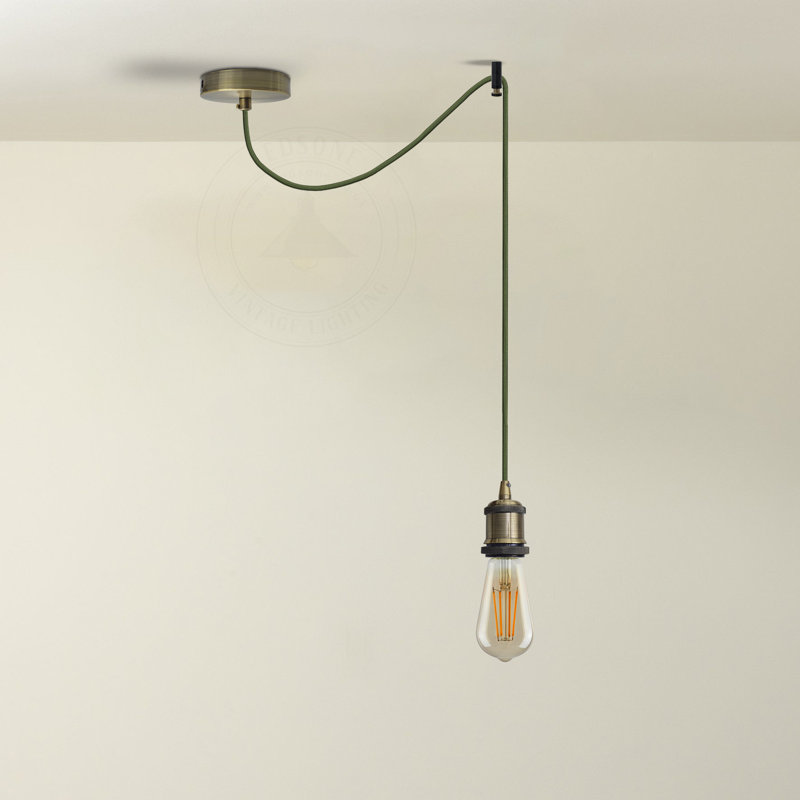 Roseta 1 - Light Single Pendant, Green Brass, Yes