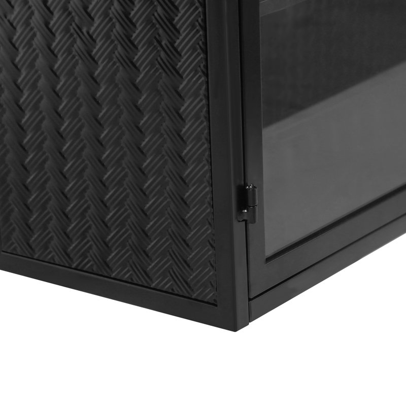 Borrello Metal Bathroom Cabinet, Black 1