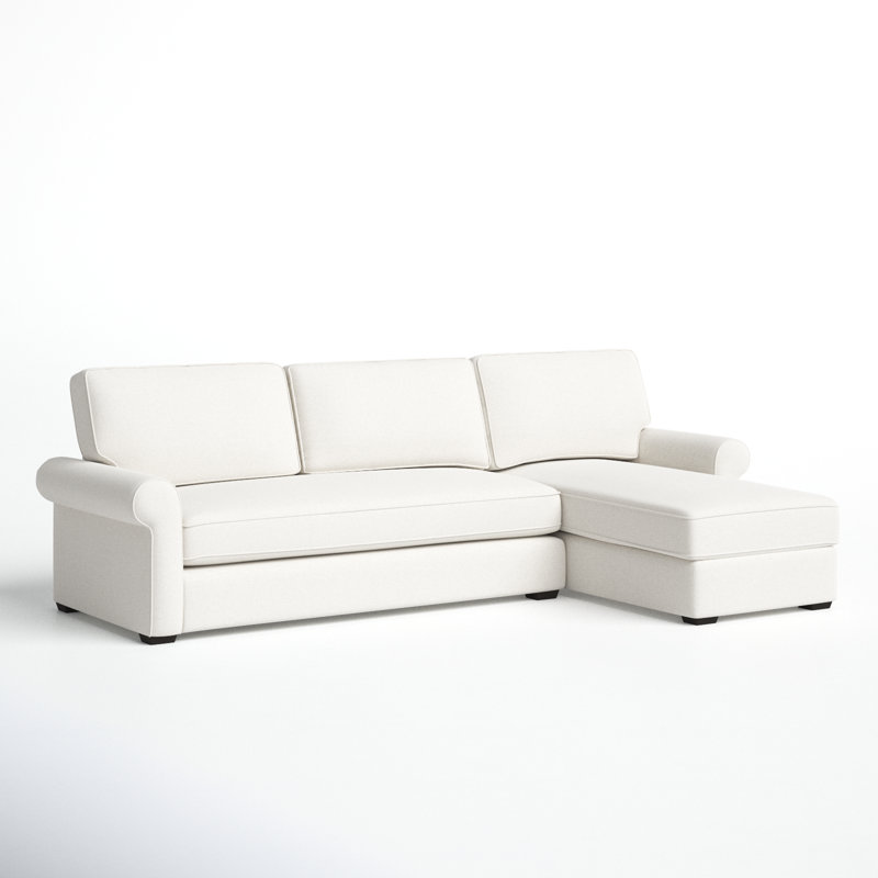 Porter Upholstered L-Shaped Sectional, Left Hand Facing, Bella Ink Blue Performance Velvet