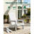 Outdoor Adirondack Chair with Footrest, 5-Position Adjustable Backrest and Retractable Ottoman, High-Back Patio Rocking Chair, Heavy-Duty HIPS Material with Wood-Grain Finish, 400 lbs Weight Capacity, White-1365718418