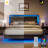 Keynen Farmhouse Floating Bed Frame with LED Light and Headboard-1230101489-1230101491