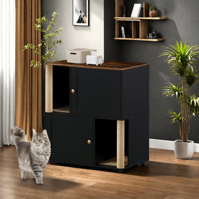 Enceinte de litière pour 2 chats