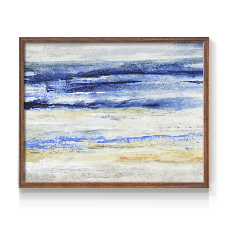 Choppy Seas II - Reproduction encadrée - Restickable, H 8 po x l 10 po, Noyer