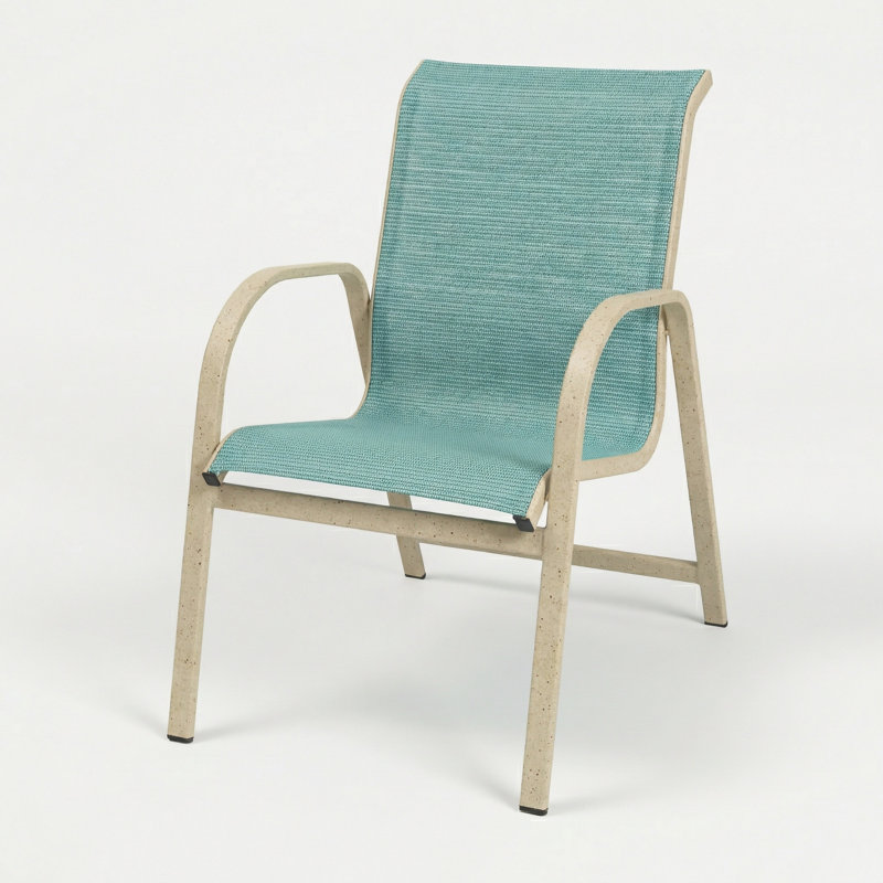 Chaise avec accoudoirs, Aigue-marine Dupione / Sandea