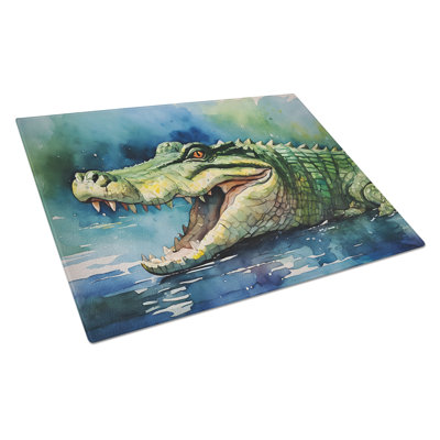 Crocodile Glass Cutting Board Large