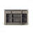 Marble Top & Weathered Oak Finish Server