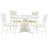 Extendable Table Dining - 5 Pieces In Antique White With Chair Arrangement 5 Configuration & Chairs-984583991