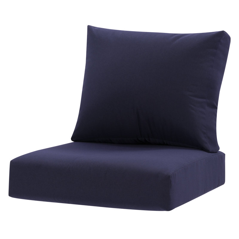 Outdoor 6.25'' Lounge Chair Seat / Back Cushion, Navy