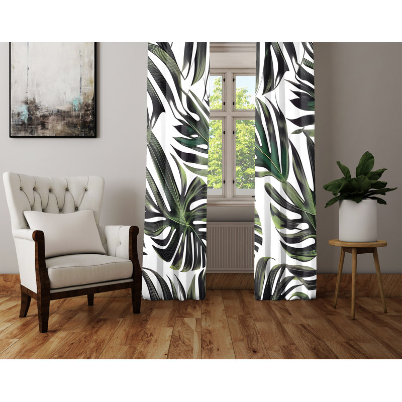 Paire de rideaux semi-transparents en polyester Marinel, L 20 po x L 52 po