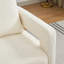Fauteuil d'appoint pivotant revêtu de tissu bouclé-112730291