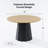 46" Two-tone Round Oak Dining Table with Solid Wood Pedestal Modern Kitchen Table for Living Room Dining Room Seats 4-2082075129-2082075131