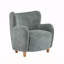 Fauteuil d'appoint incurvé rembourré à oreilles