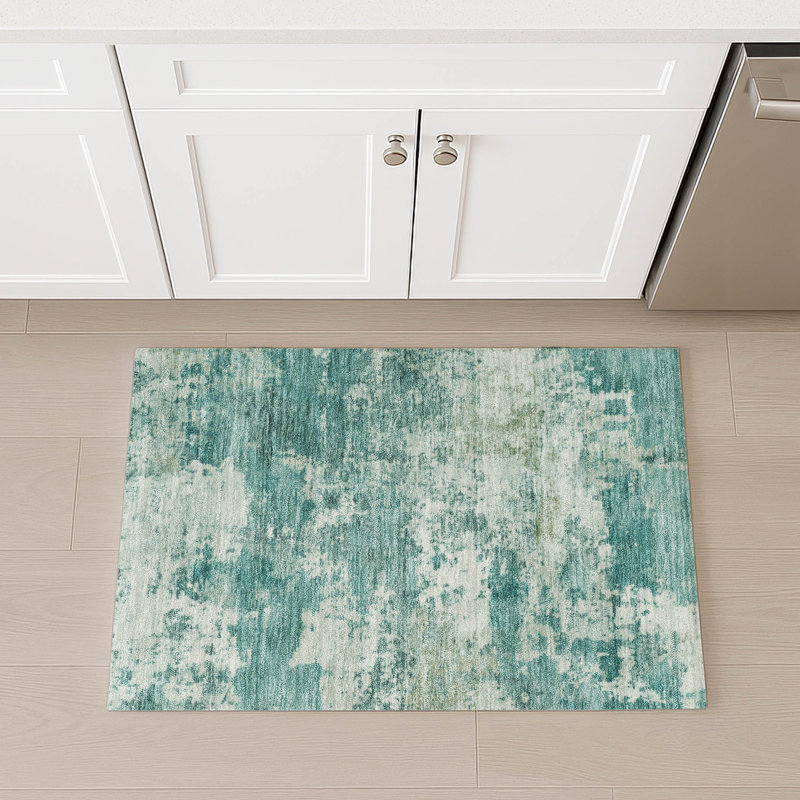 Machine Washable Indoor/Outdoor Jadiel ACN2366 Abstract Rug, Rectangle 1'8" x 2'6"