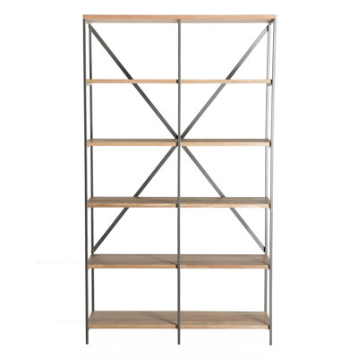 Aylin 210 cm H x 120 cm W Steel Etagere Bookcase