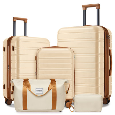 Luggage Sets 5 Piece with Duffel Bags, Hardside Expandable Suitcases with Spinner Wheels