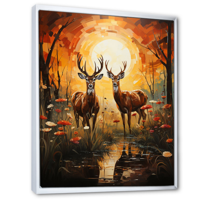 Chalmette, savane africaine symphonie II, H 32 po x l 24 po x P 1 po, Cadre flottant blanc