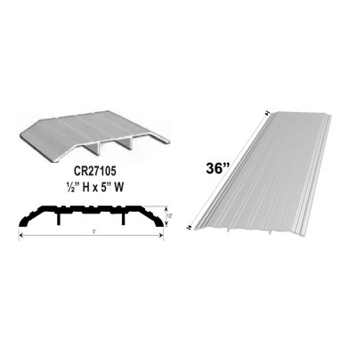 Cal Royal CR2710536 DURO SLIM SADDLE THR 1/2 "H x 5 Bronze foncé