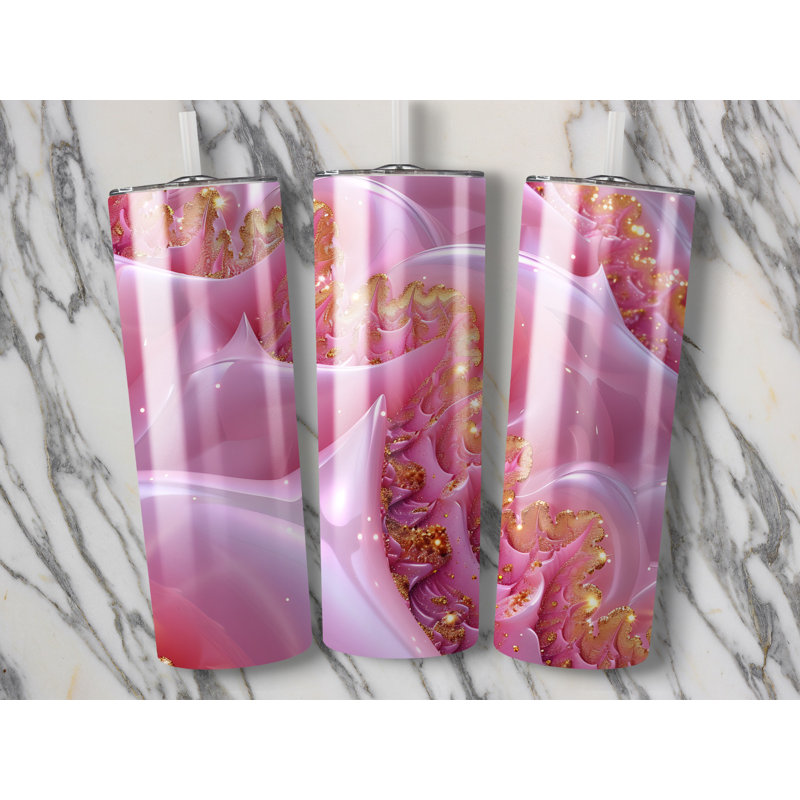 Choose Handmade Tumblers 591ml Vacuum Insulated Stainless Steel (18/8) Travel Tumbler with Straw