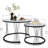 Nesting Coffee Table Set Of 2, Round Side Tables For Living Room, Apartment ()-1568596833