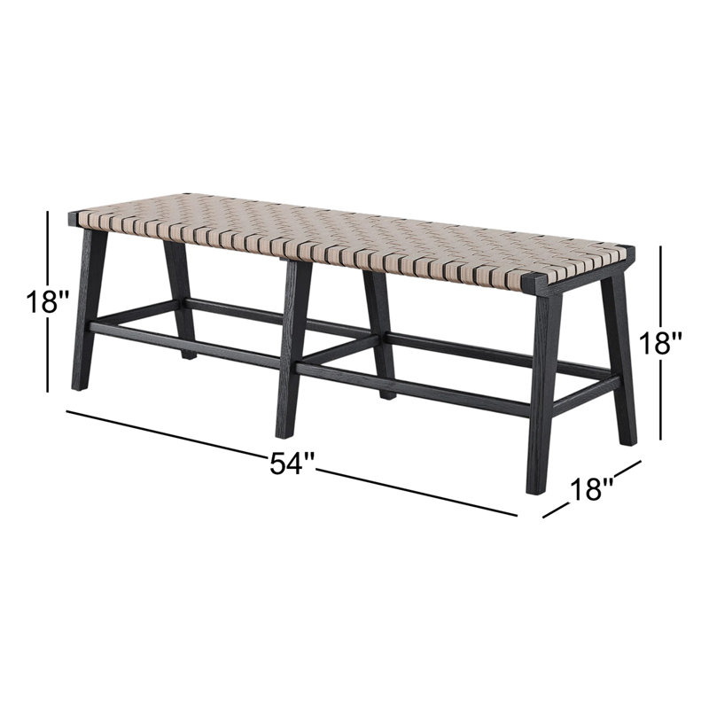 Bilbrook Upholstered Bench, Charcoal