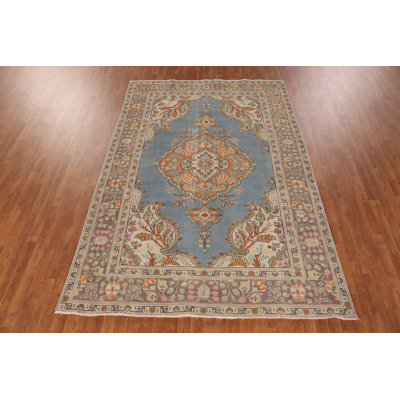 Tapis traditionnel bleu 7 x 9