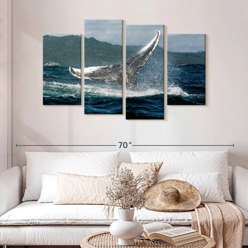 Brampt Samana Humpback Whale, 32'' H x 52'' W