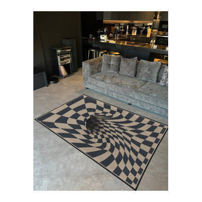Tapis gris tissé Mosso