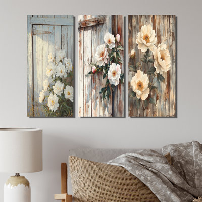 Pe pivoines par la porte de grange I - Collection de reproductions sur toile