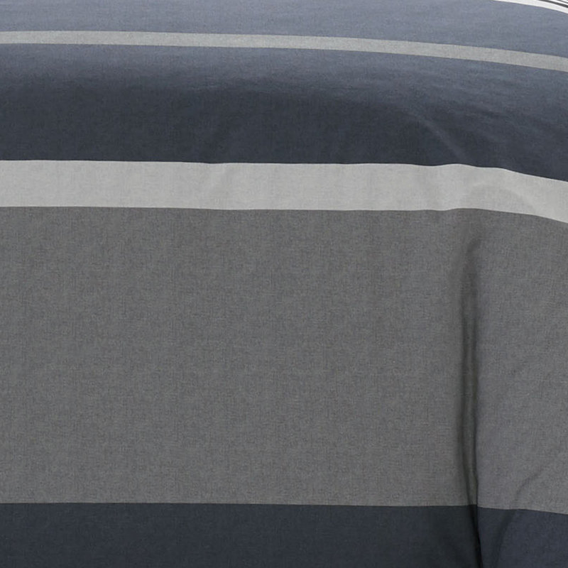 Navy and Charcoal Cotton Reversible Full Comforter Set