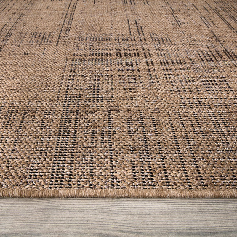 Tapis intérieur / extérieur rectangulaire Mikayla, Rectangle 3 pi 11 po x 5 pi 3 po