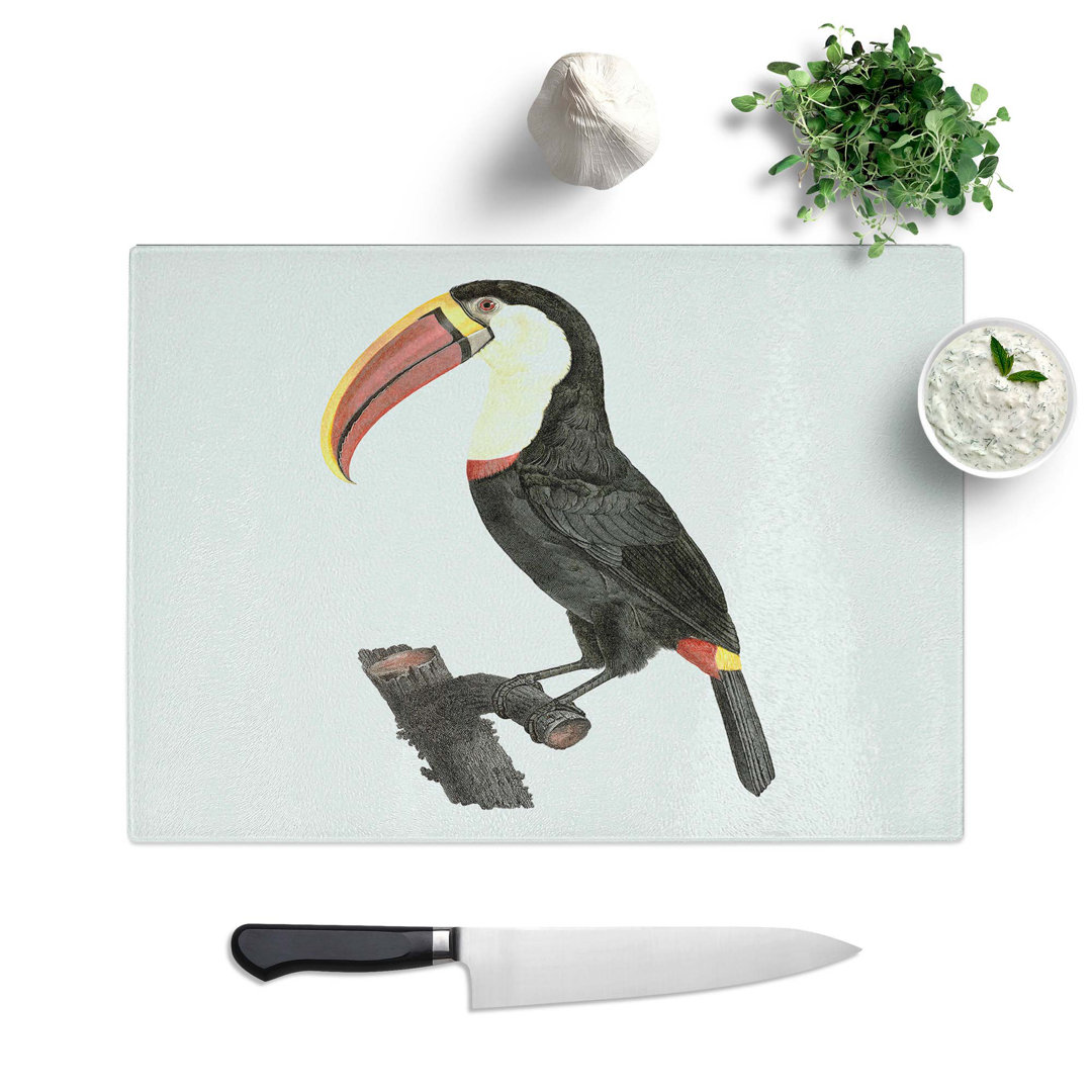 Tempered Glass Toucan Bird by Jacques Barraband Chopping Board