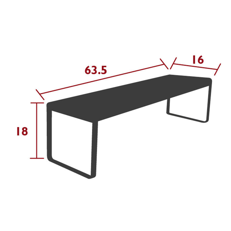 Bellevie Aluminum Outdoor Bench, Anthracite