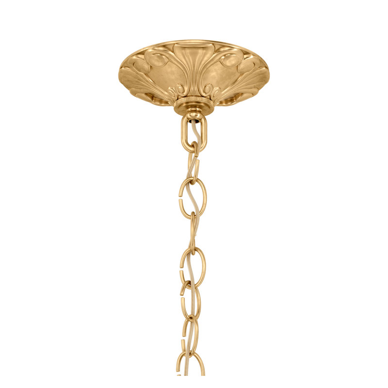 La Scala 10 - Light Crystal Chandelier, Heirloom Gold, Handcut Clear