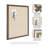 Kate and Laurel Framed Fabric Pinboard Neutral Weave Printed Linen Traditional Bulletin Board for Use as a Vision Board or Wall Organization