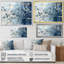 Art mural bleu et gris sur une branche I - Feuilles-885094694-885094716