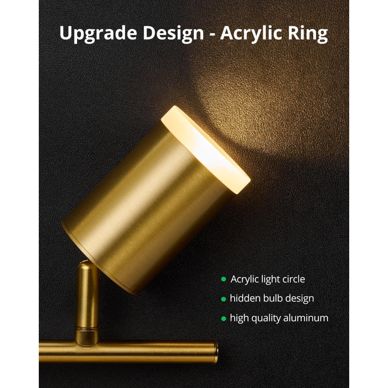 6 Light Gold Track Lighting Kit