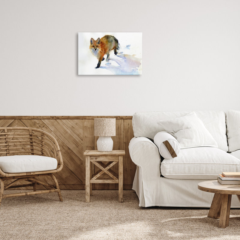 «Stepping Fox in Snow» par John Keeling, H 20 po x l 30 po