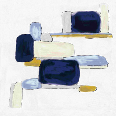 Navy Painted Squares