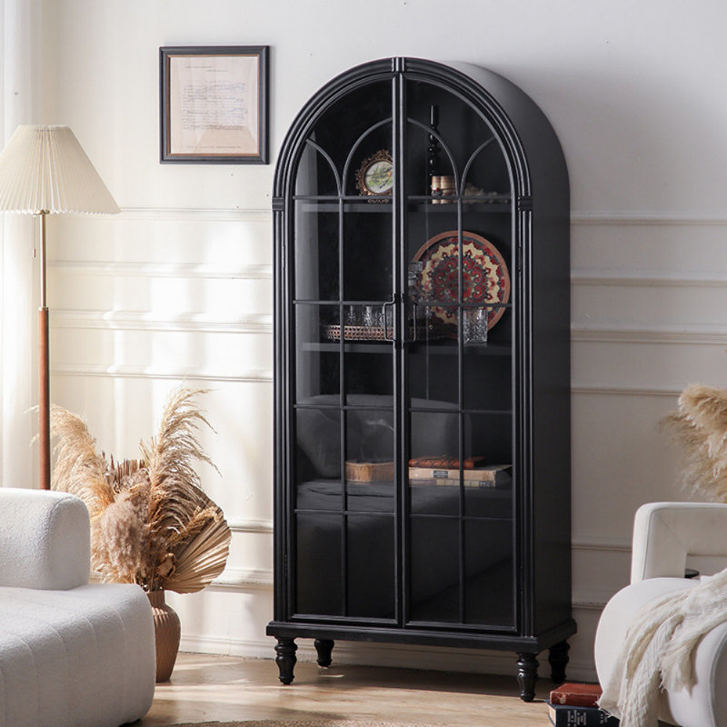 Modern Minimalist Black Display Cabinet