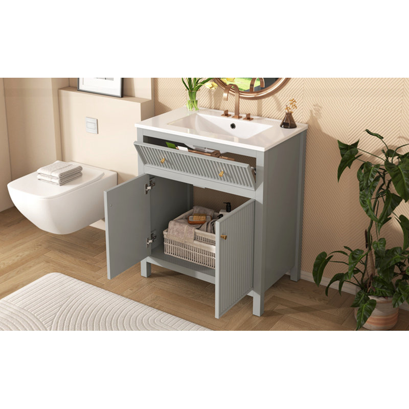 30'' Bathroom Vanity with Ceramic Sink