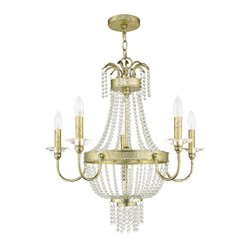 Rachedi 5 - Light Dimmable Empire Chandelier, Winter Gold