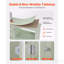 Meuble de rangement polyvalent et pliable pour machine à coudre, avec roulettes, crochets et plateaux de rangement - Vert clair