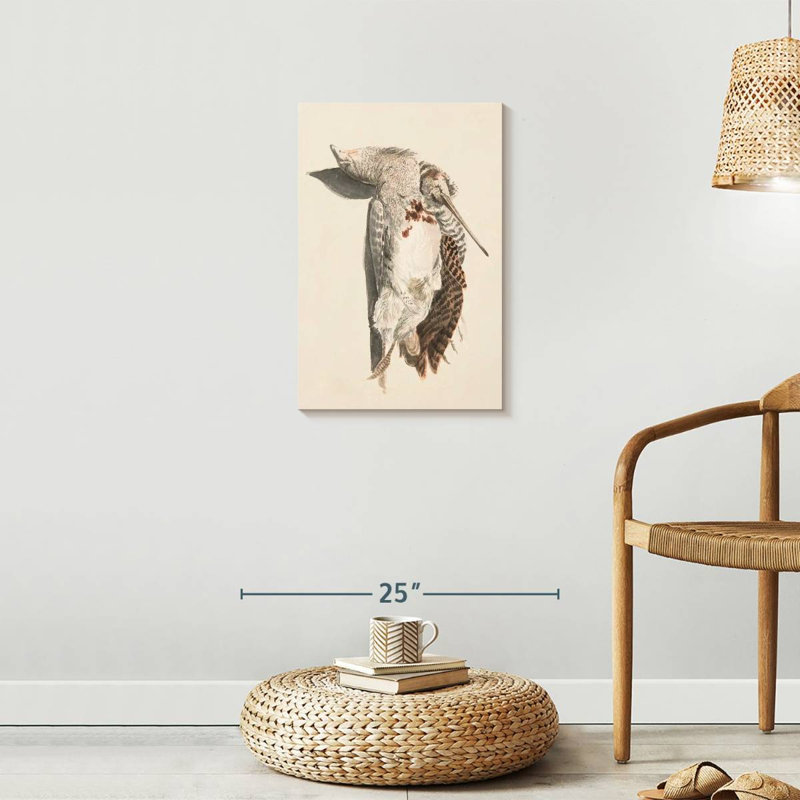 Deux oiseaux morts, H 24 po x l 16 po
