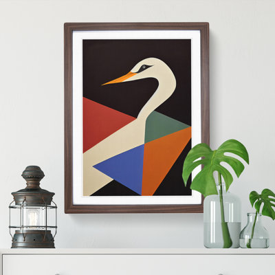 Swan in Abstract No.3 - Framed Print